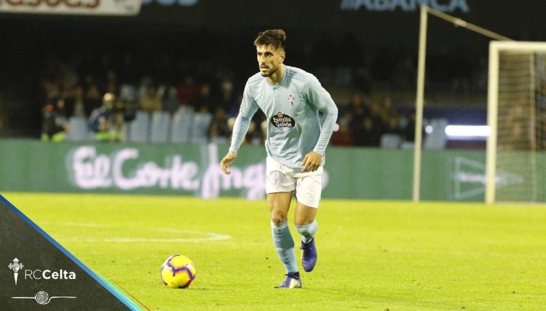 David Costas durante un partido en Balaídos