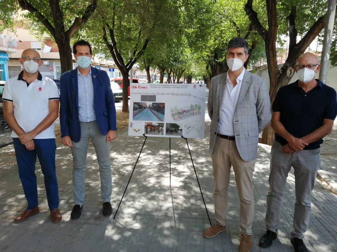 Presentación de la actuación en las avenidas Alfonso XII, Olimpiadas y Filipinas en Elda 