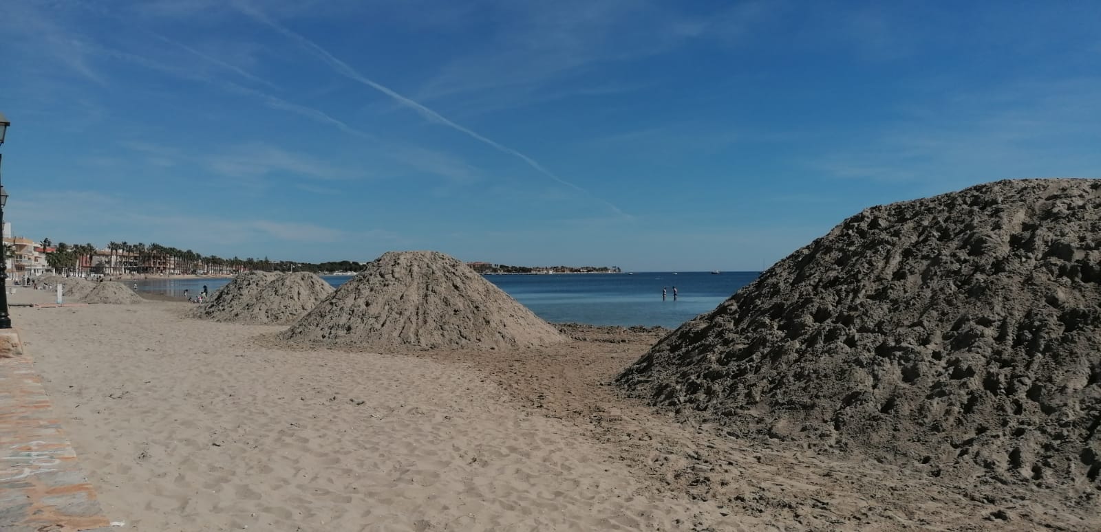 Acumulación de arena en playas del Mar Menor