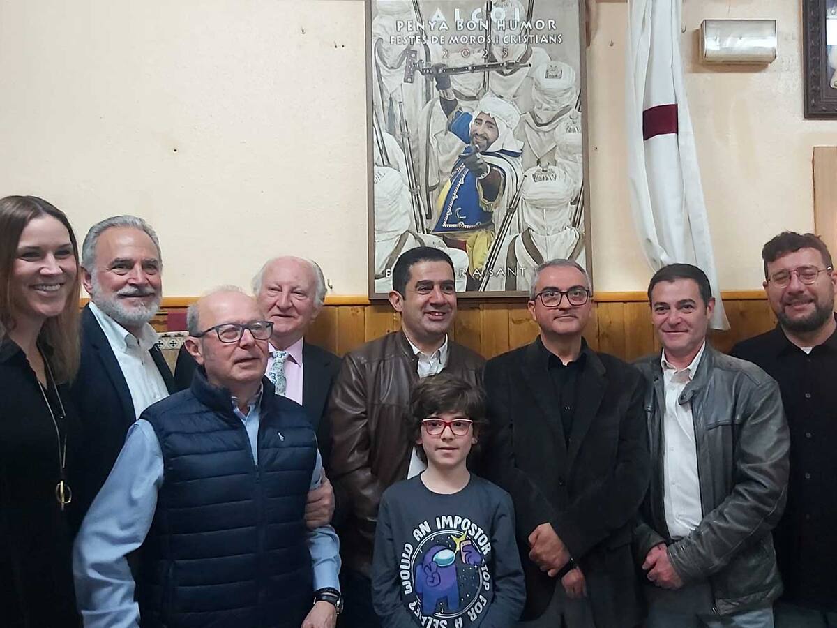 El pintor David Pastor homenajea al 'bon humor' alcoyano en el cartel de la Penya Bon Humor