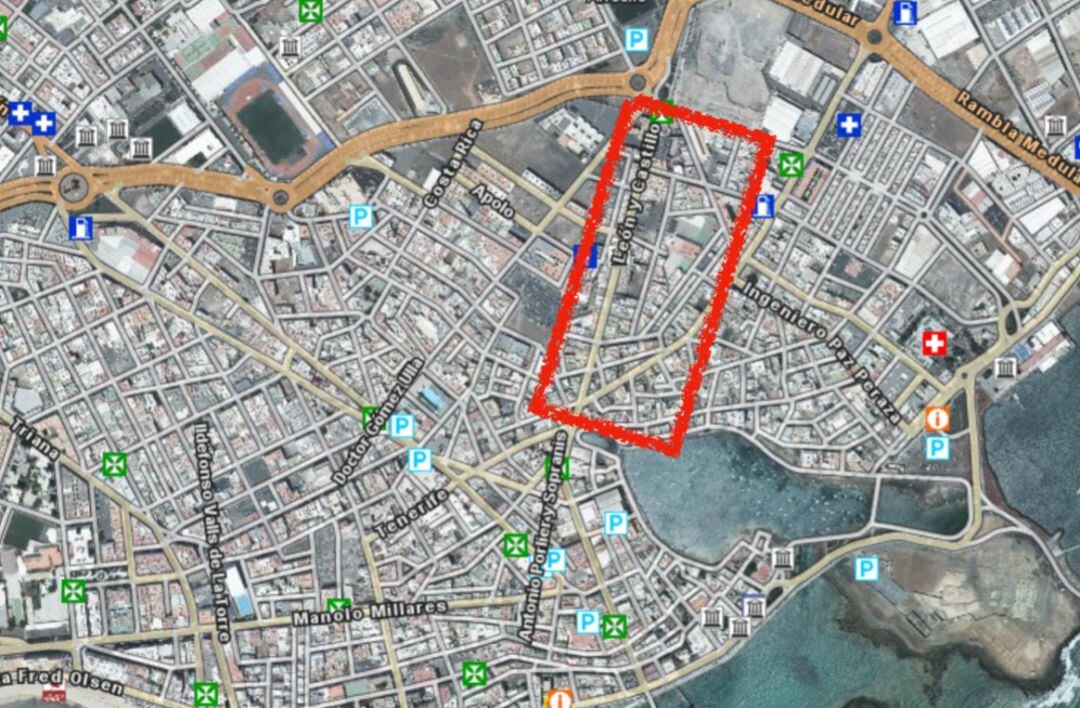 Plano con la propuesta del boulevar.