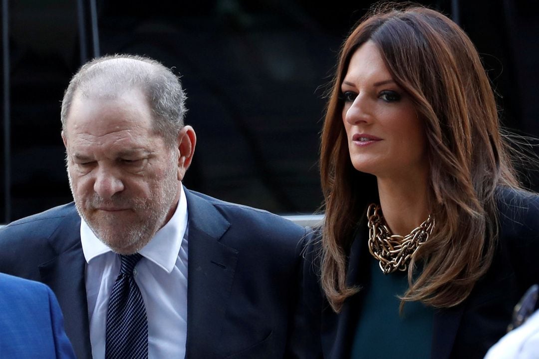 Harvey Weinstein y su abogada a la llegada a la Corte Suprema de Nueva York