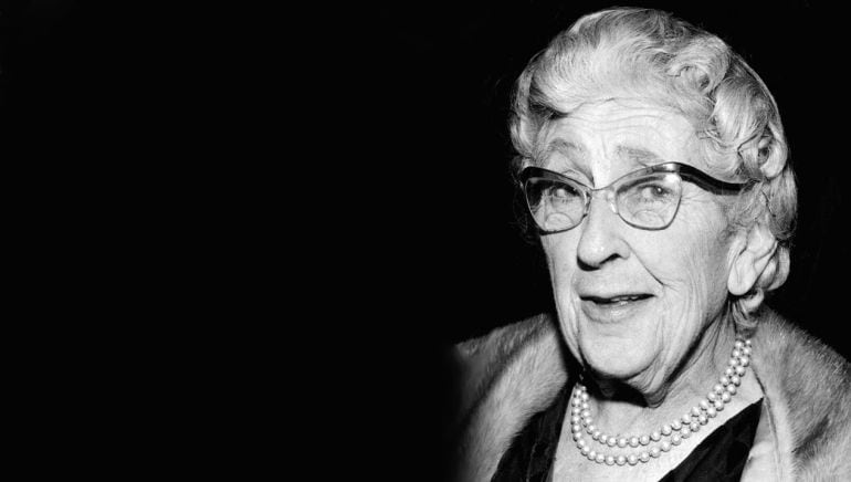 Retrato de Agatha Christie en sus últimos años.