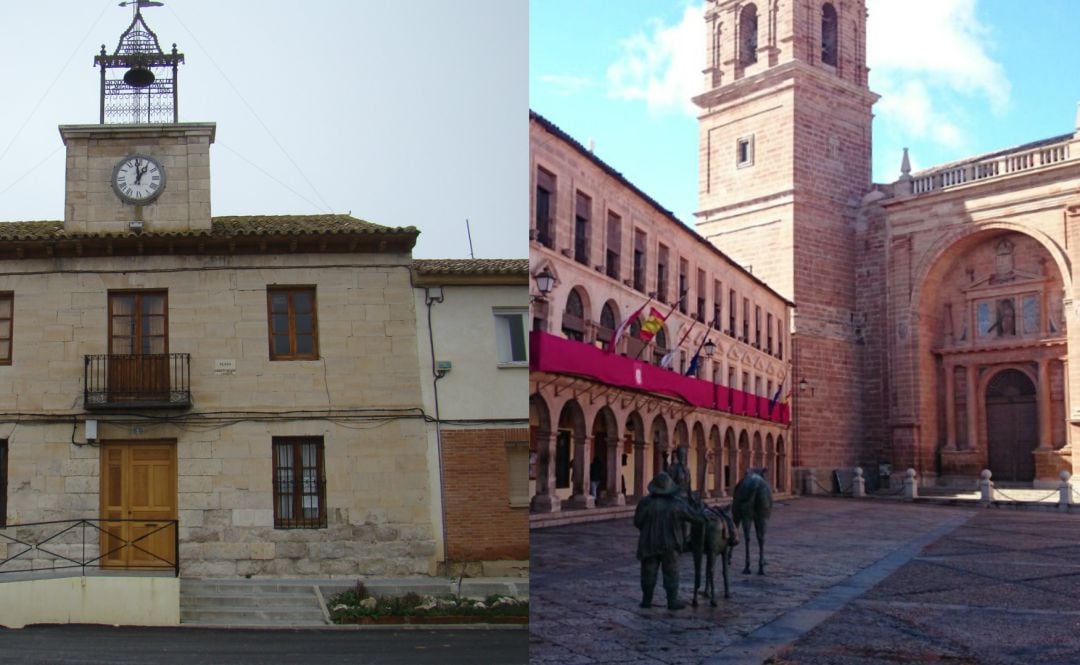 A la izquierda, Villanueva de los Infantes (Valladolid), y a la derecha, Villanueva de los Infantes (Ciudad Real)