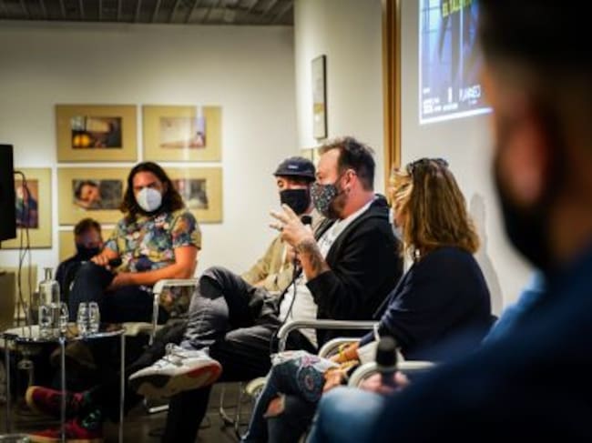 Juan Valera, Cándido Galvez, José Gutierrez "Guti" y Marisol Membrillo en la Tertulia de Música Propia by Planneo