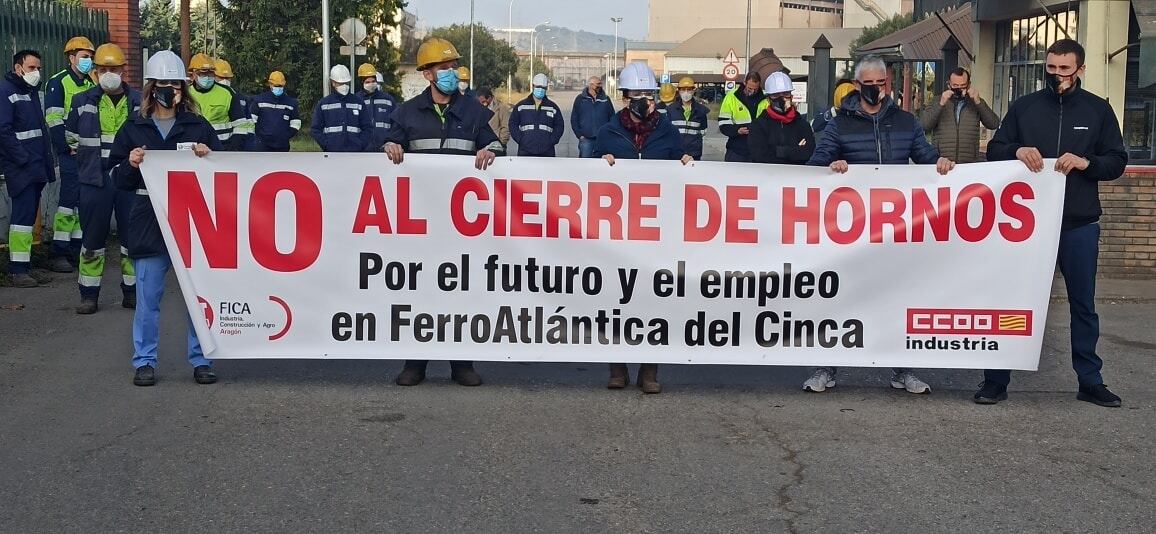 Manifestación sindican en FerroAtlética en Monzón