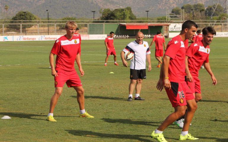 Tobias Henneböle durante el primer entrenamiento de pretemporada del Mallorca