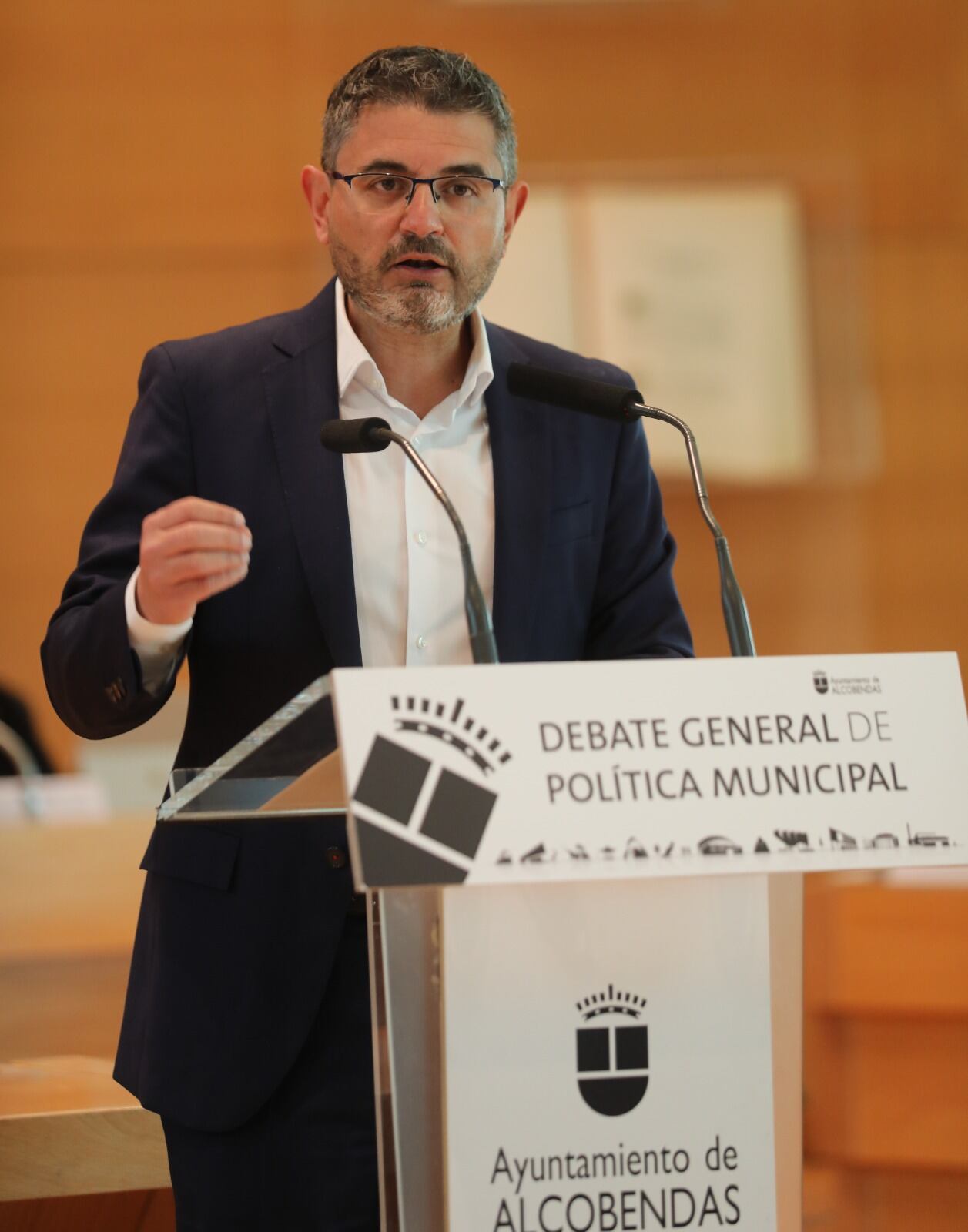 Rafael Sánchez Acera, vicealcalde de Alcobendas (PSOE), en el Debate del Estado de la Ciudad 2023