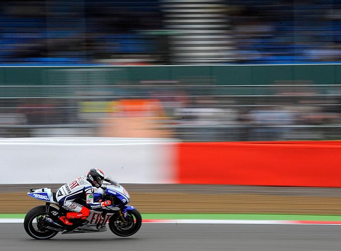 Jorge Lorenzo rueda en Silverstone