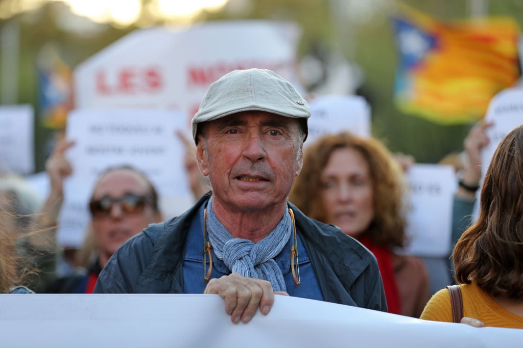 Lluís Llach, en una manifestación celebrada en Barcelona en 2019.