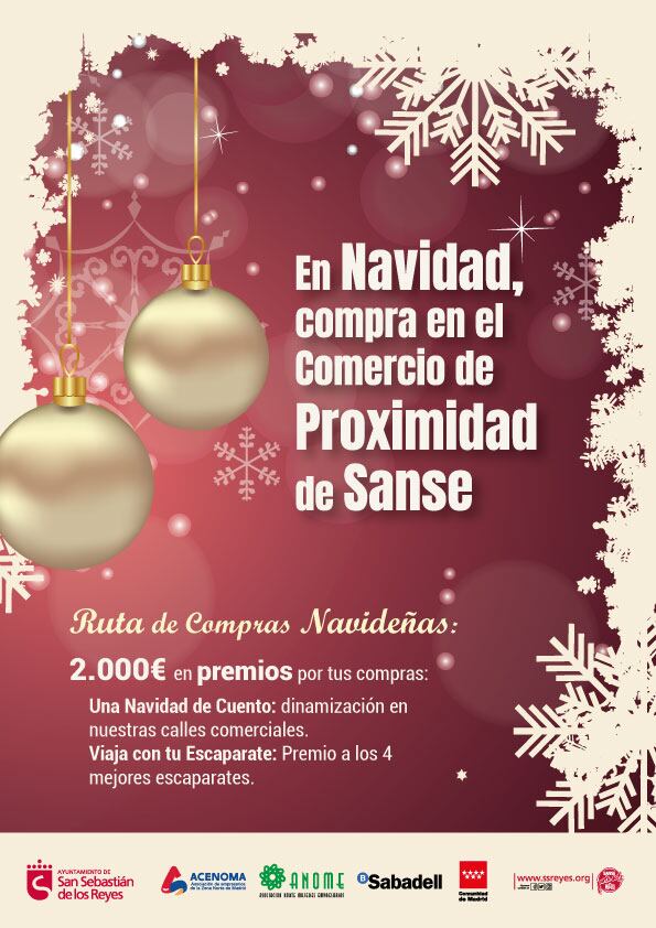 A lo largo de el mes de diciembre y, hasta principios de enero de 2023, los vecinos y comercios locales podrán participar en las campañas &#039;La Ruta de Compras Navideñas&#039;, &#039;Una Navidad de Cuento&#039; y &#039;Viaja con tu Escaparate&#039;