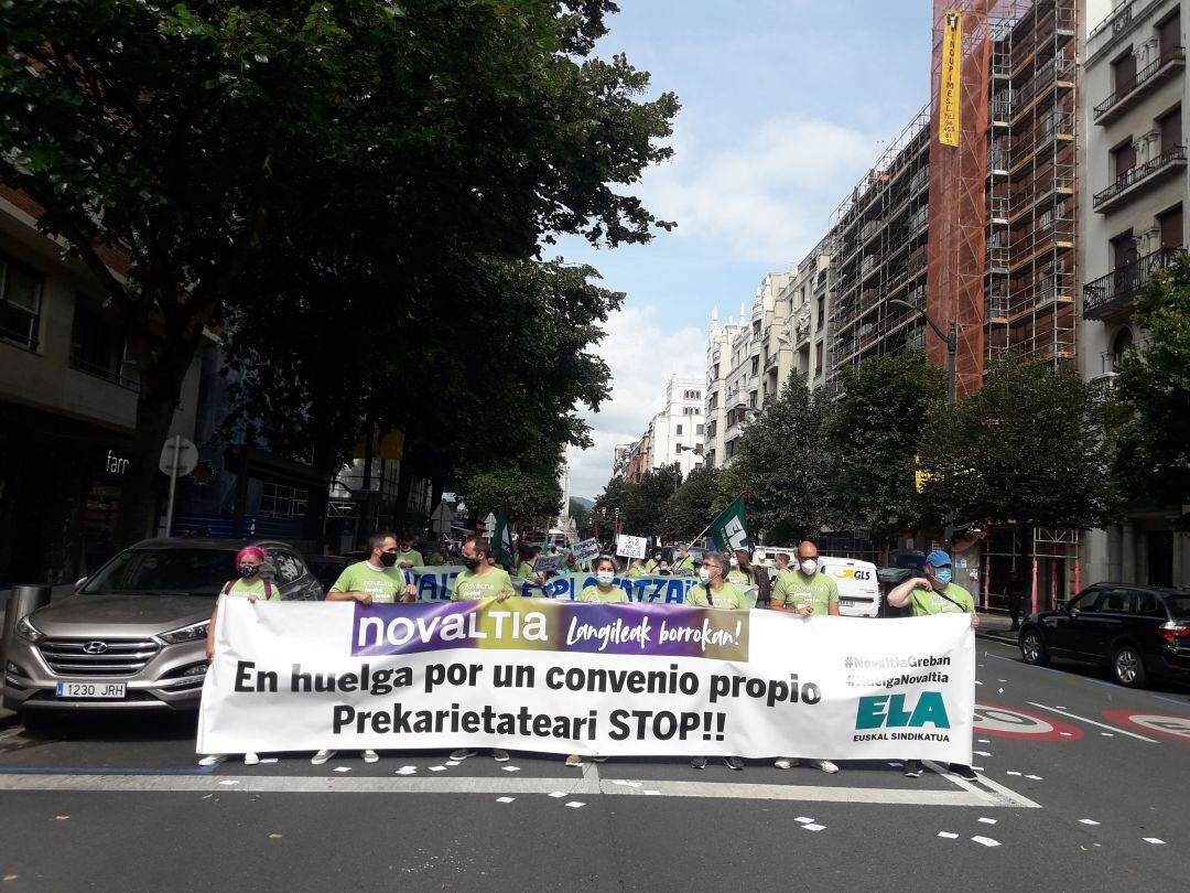 Manifestación de los trabajadores de Novaltia