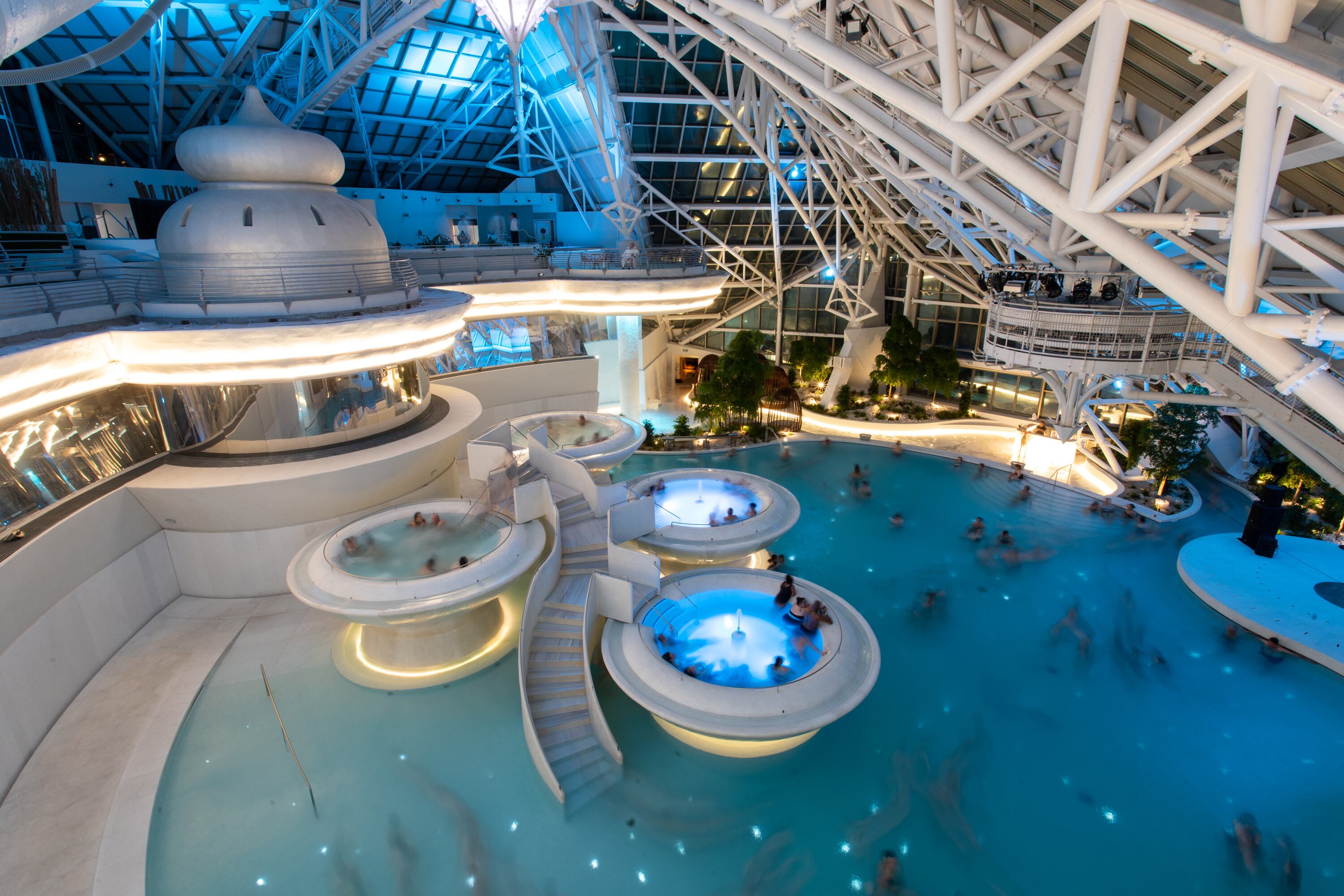 Visitants a Caldea aquest hivern. El centre termolúdic ha incrementat un 15% la seva facturació en relació a l'any anterior.