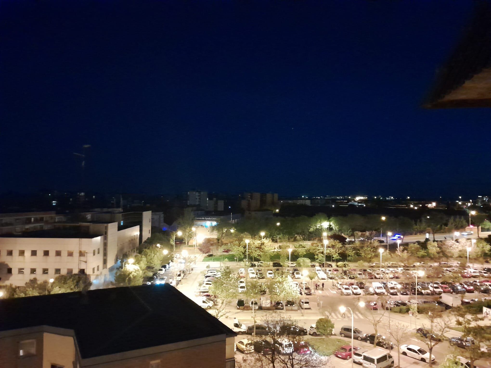 Fuenlabrada recuperando la luz paulatinamente a las 21:45h. del lunes