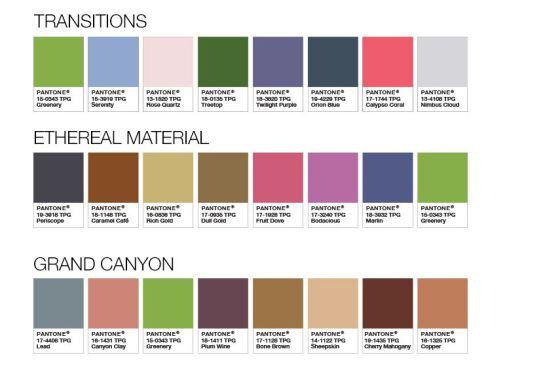 Los colores con los que combina el nuevo Greenery.