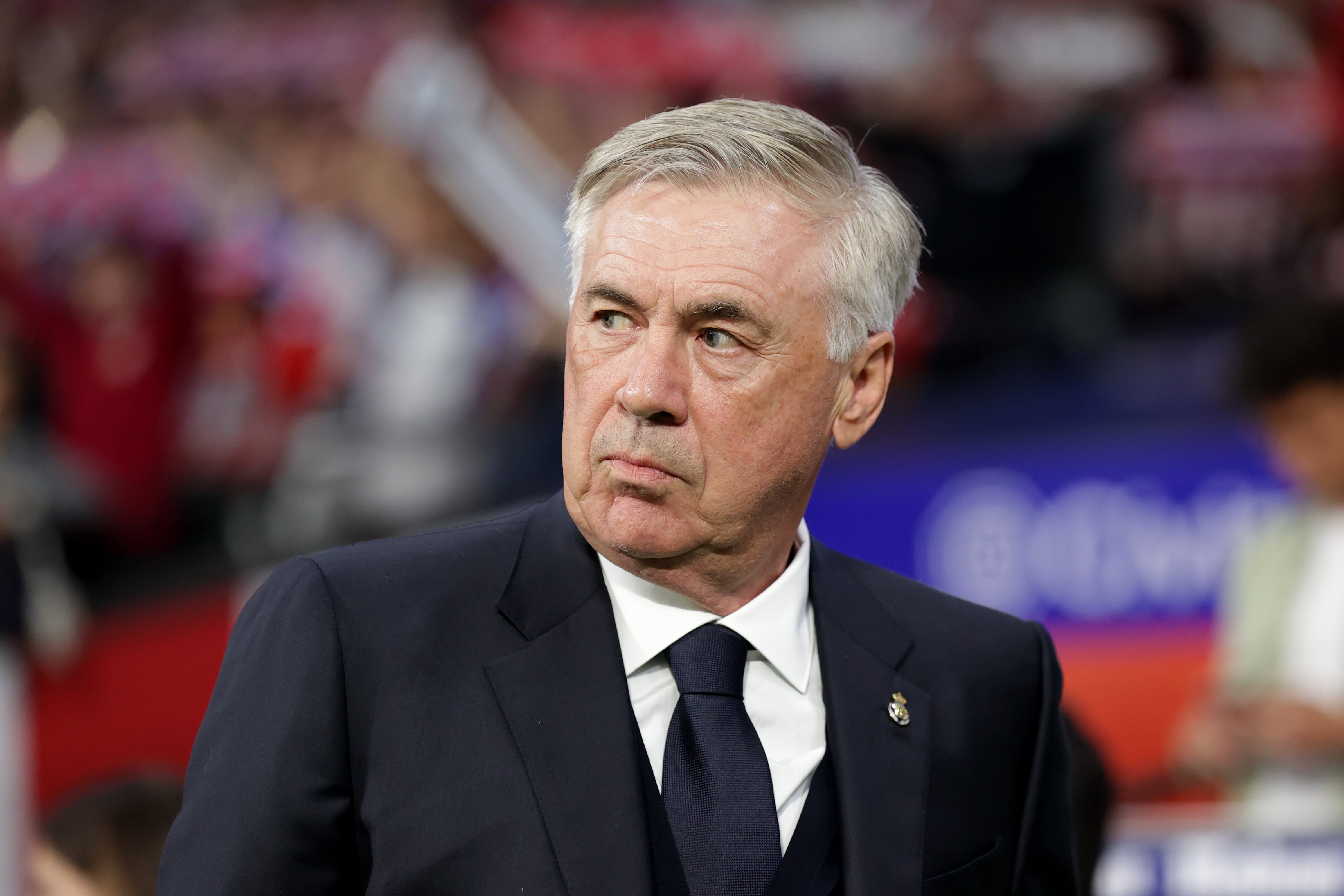 Carlo Ancelotti, durante un partido con el Real Madrid