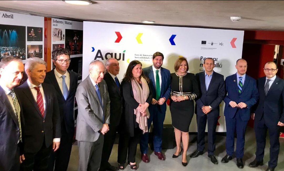 Fernando López Miras, durante su participación este jueves en el foro empresarial "Aquí"