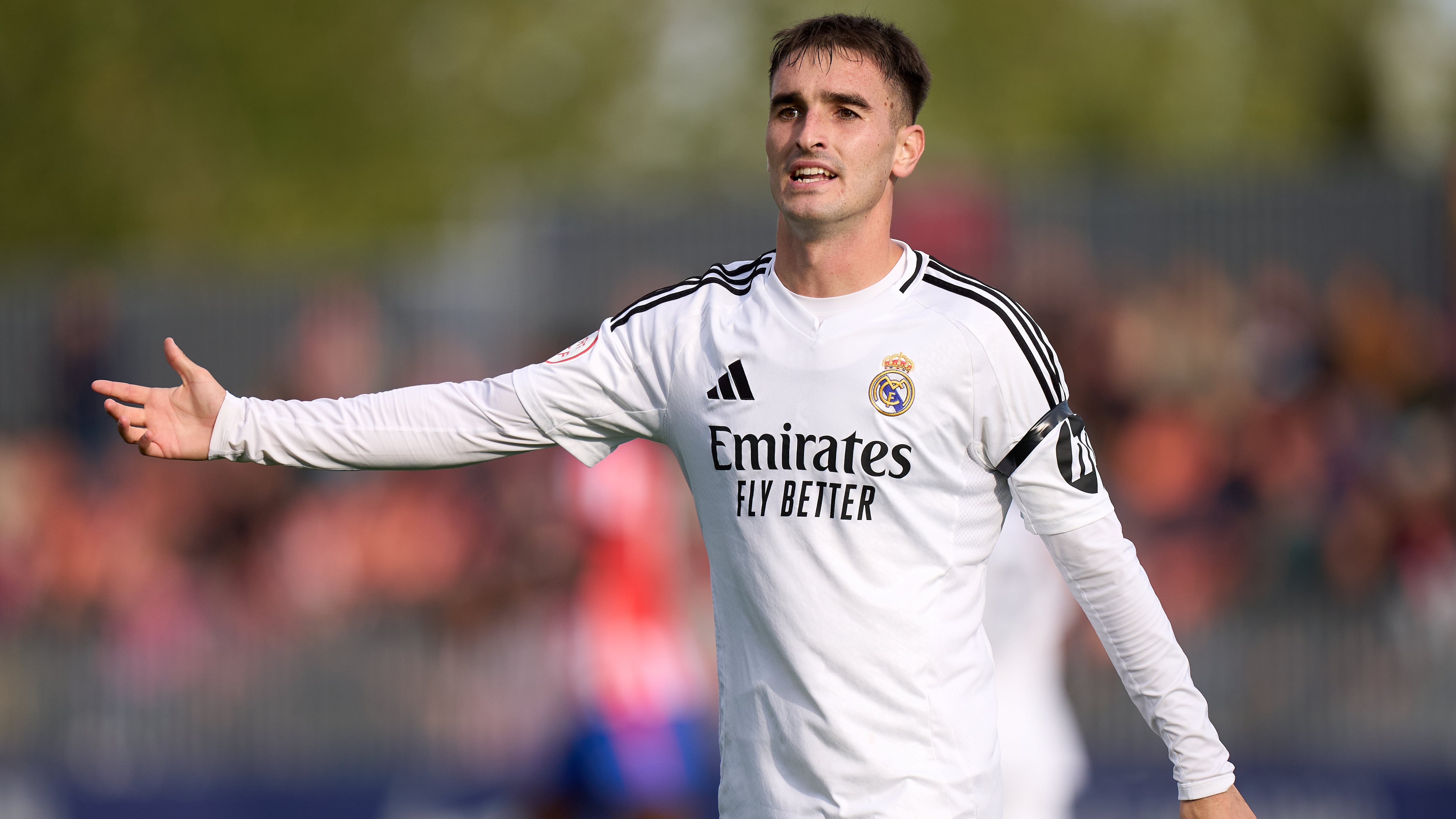 David Ruiz, durante un partido con el Real Madrid Castilla.