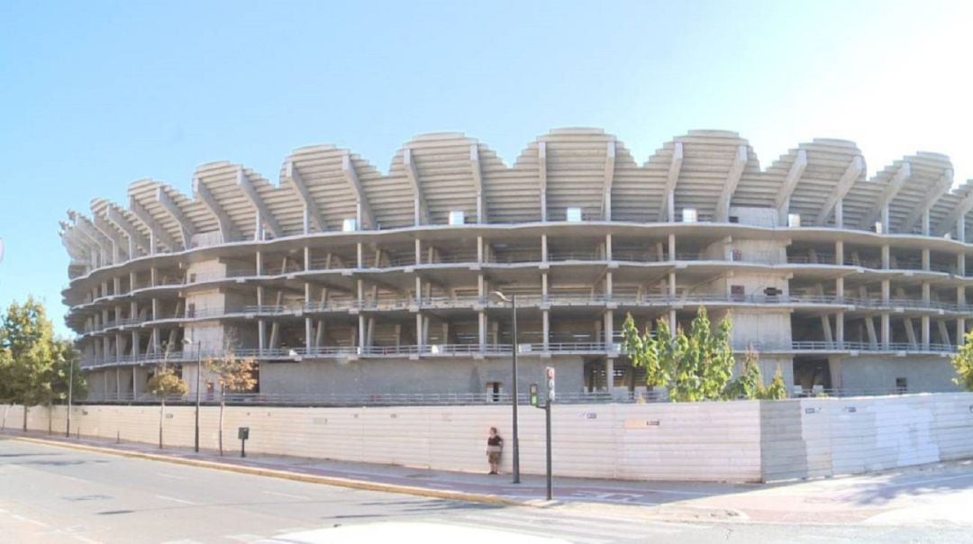 Foto de archivo de las obras del Nuevo Mestalla de València