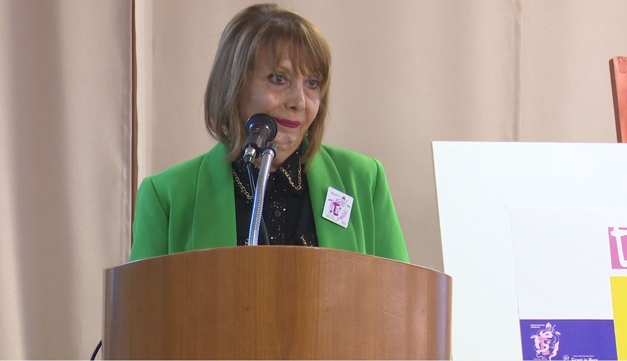 Liduvina Gil durante el homenaje que le ha rendido la asociación Tirantianes.