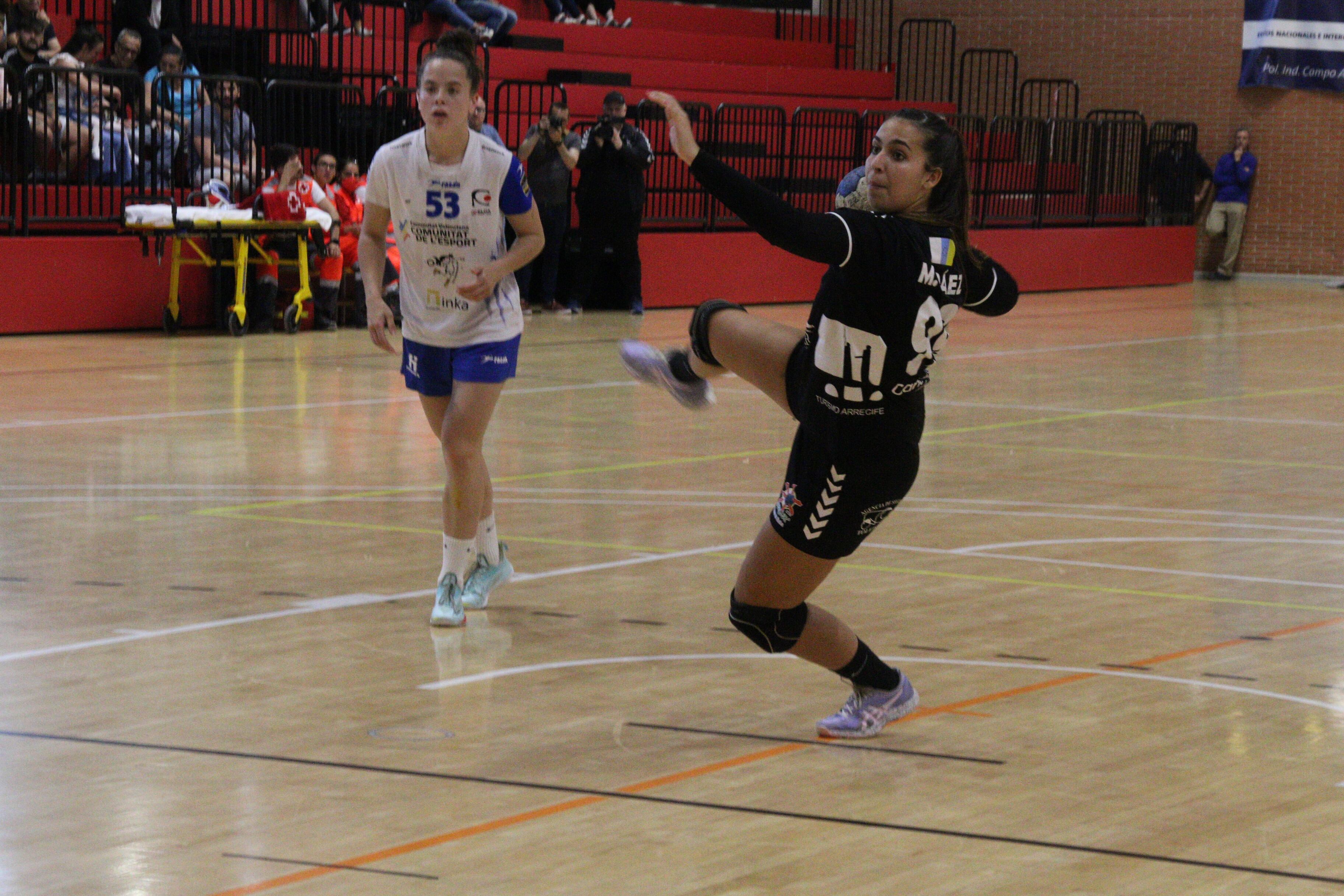 Miriam Páez en un partido de la temporada pasada.