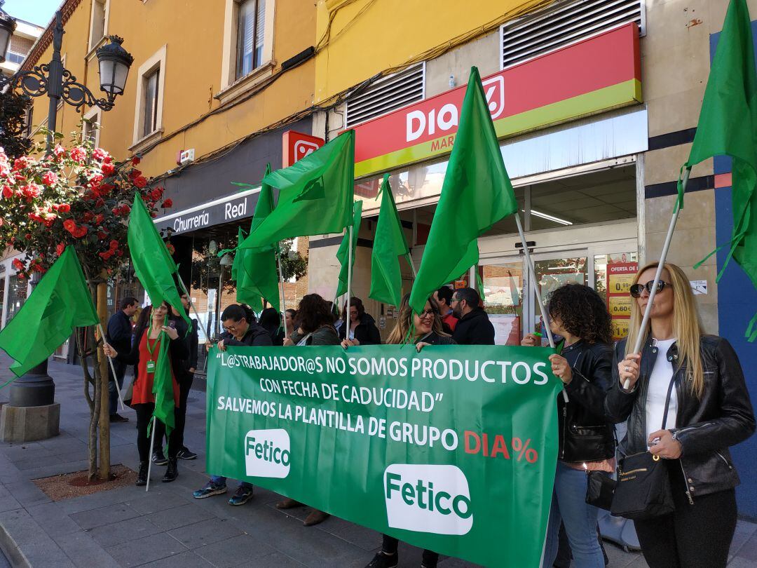 La protesta en la Avenida de España de Ponferrada