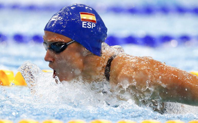 Mireia Belmonte durante los Europeos de natación 