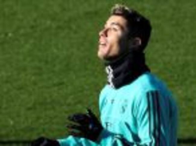 GRAF627 MADRID,12/1/2019.- El jugador portugués del Real Madrid, Cristiano Ronaldo, durante el entrenamiento que el equipo merengue realizó hoy en la ciudad deportiva de Valdebebas de cara al partido que disputarán mañana contra el Villarreal en el estadio Santiago Bernabeu. EFE/J.J.Guillén