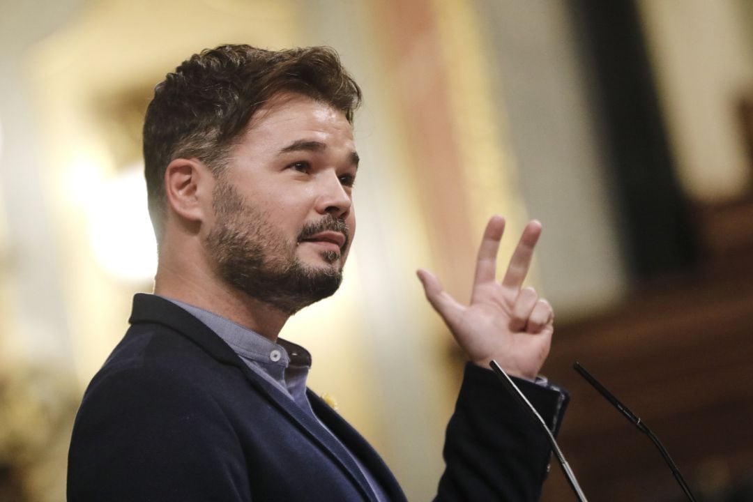 El portavoz de ERC en el Congreso de los Diputados, Gabriel Rufián