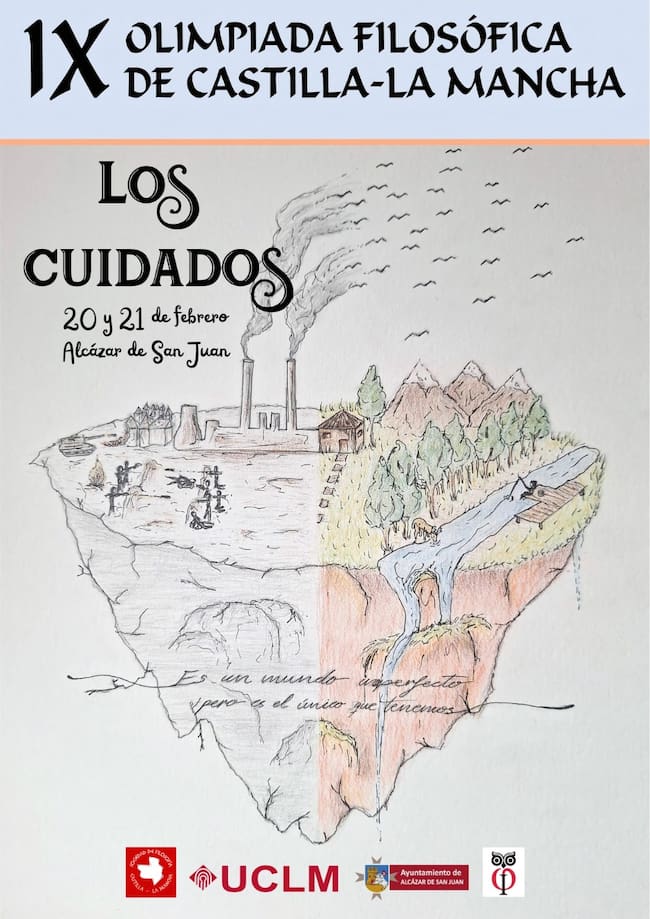 Cartel de la Olimpiada de Filosofía de Castilla-La Mancha