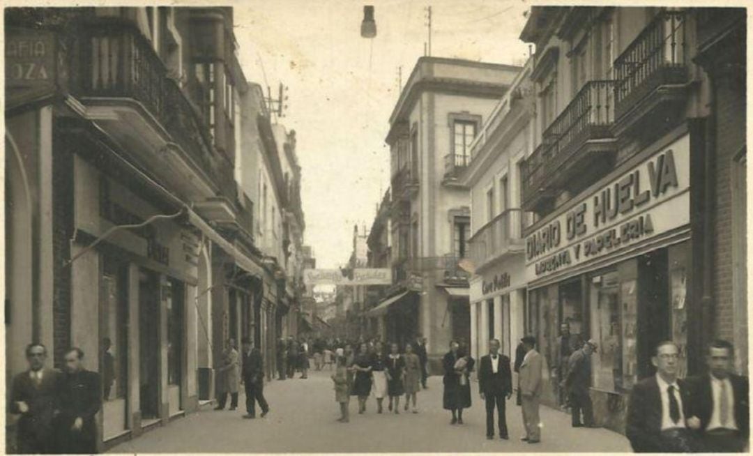 Antigua calle Concepción (Huelva). Foto cedida por el escritor onubense Diego Lopa