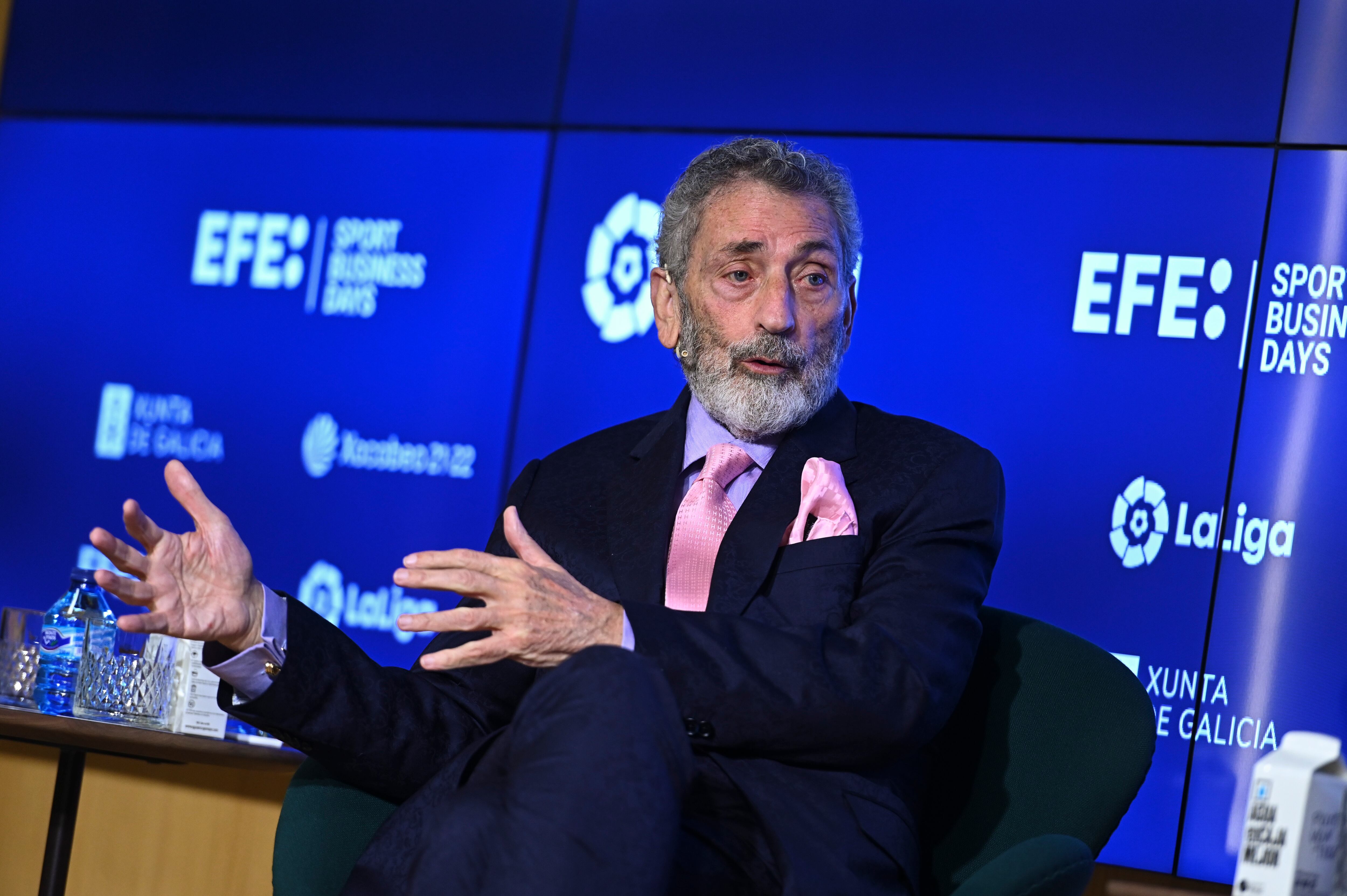 MADRID, 30/03/2022.- Carlos Mouriño, presidente del Real Club Celta, participa en el Foro Efe Sport Business "La industria del deporte en Galicia" celebrado este miércoles en Madrid. EFE/ Fernando Villar