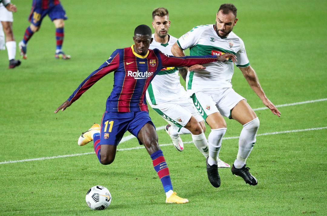 Dembele durante un partido ante el Elche.