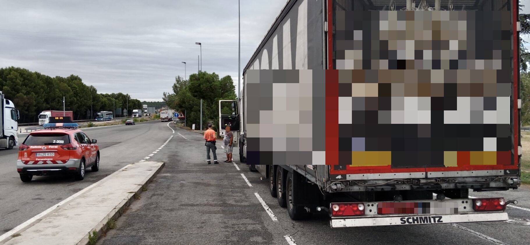Interceptado un camionero tras dar un volantazo ante la Policía Foral y dar positivo en alcohol