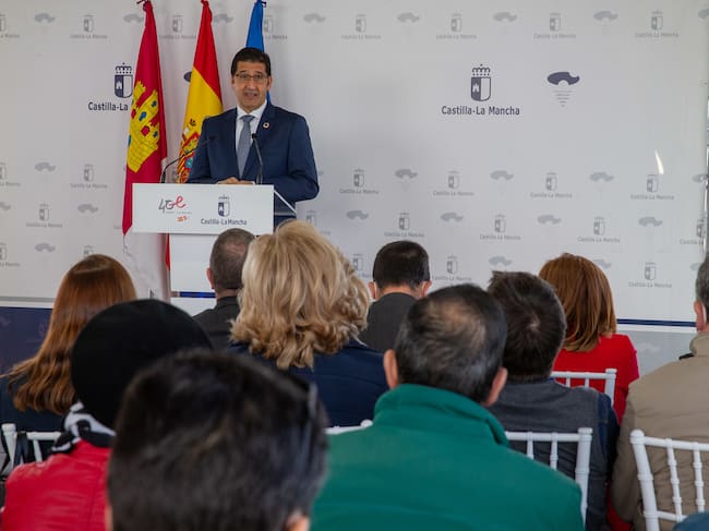José Manuel Caballero, durante la inauguración de la EDAR de Argamasilla de Calatrava