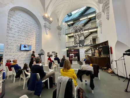 Imagen de la inauguración de La España Vaciada desarrollada en Torrecilla en Cameros por parte de la presidenta del Gobierno de La Rioja, Concha Andreu.