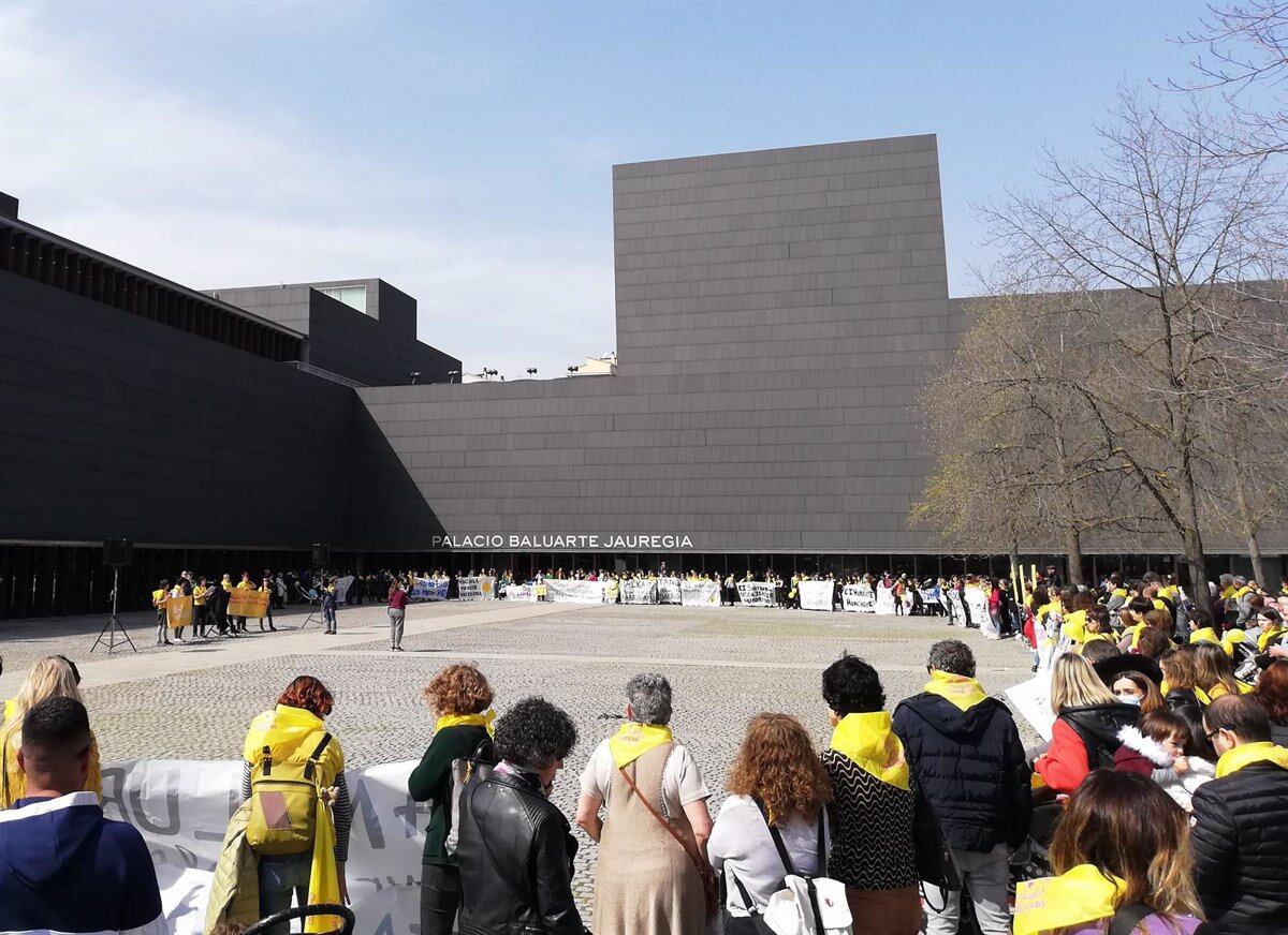 Concentración de la Plataforma en Pamplona