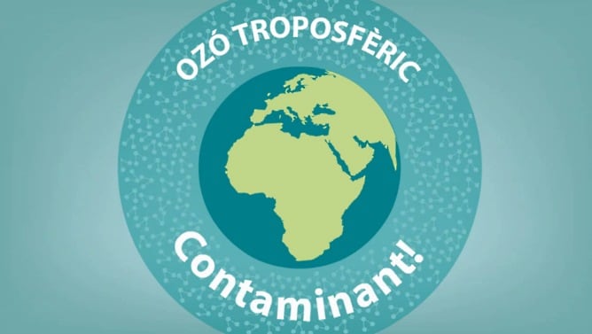 Fotograma d&#039;un vídeo sobre la contaminació d&#039;ozó troposfèric del Departament de Territori i Sostenibilitat