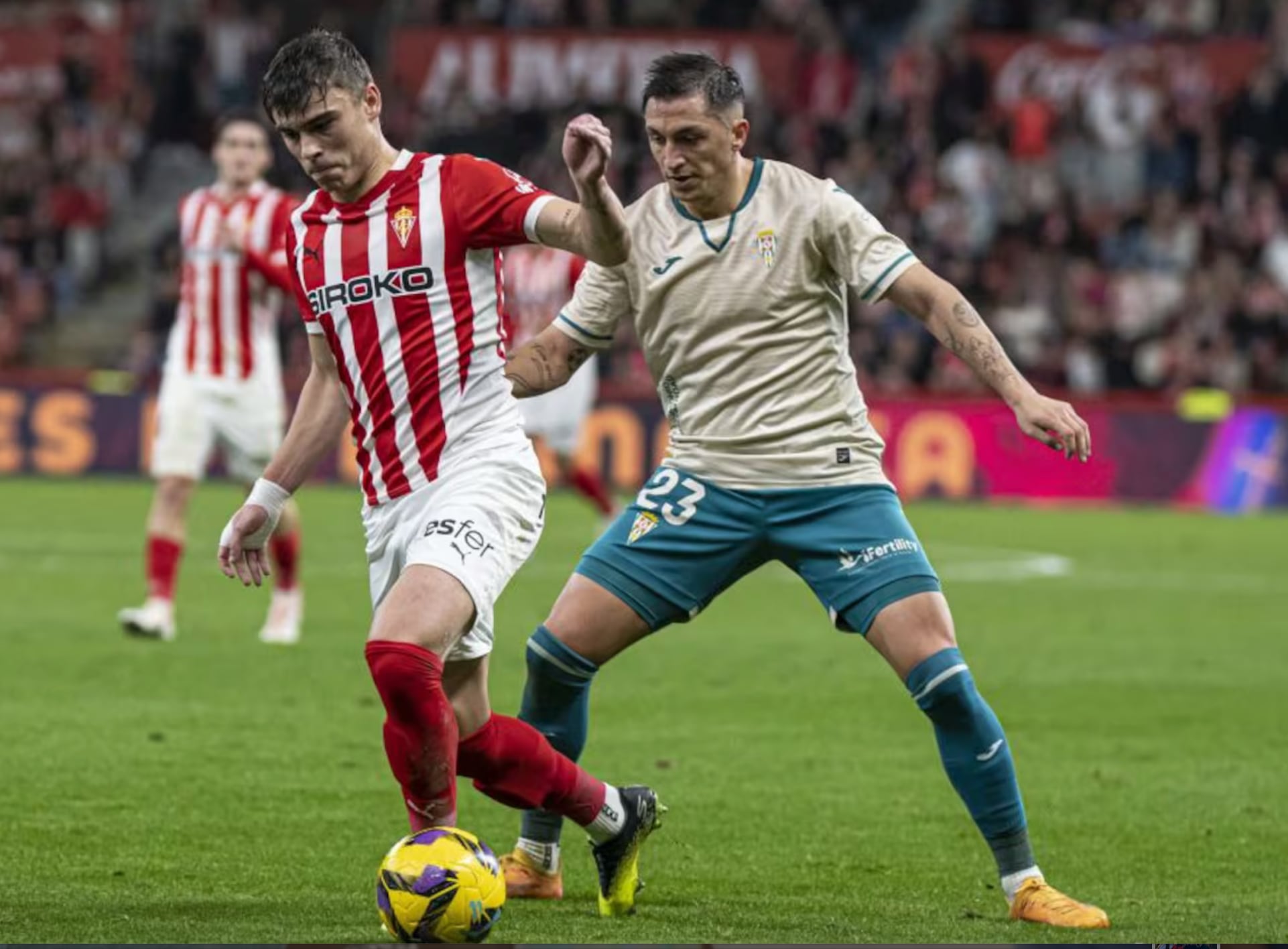 Carracedo en el partido ante el Sporting de Gijón.