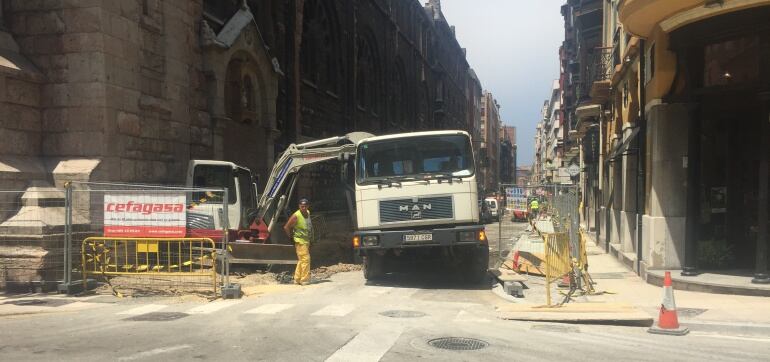 Obras en la Calle Instituto 