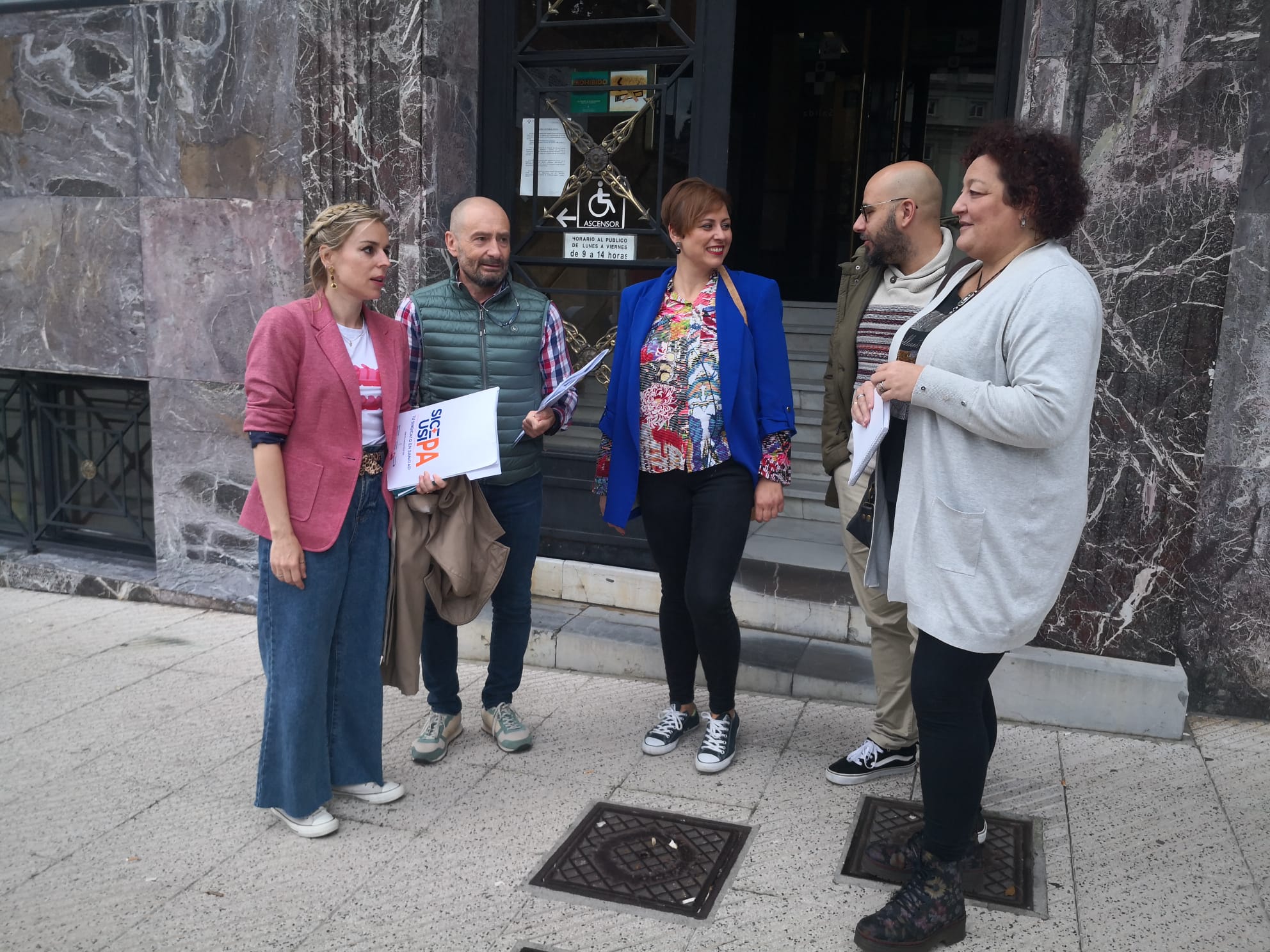 Representantes de SICEPA-USIPA antes de la reunión en el SESPA