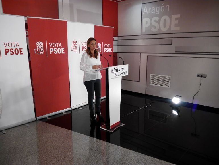 La candidata del PSOE por la provincia de Zaragoza, Susana Sumelzo