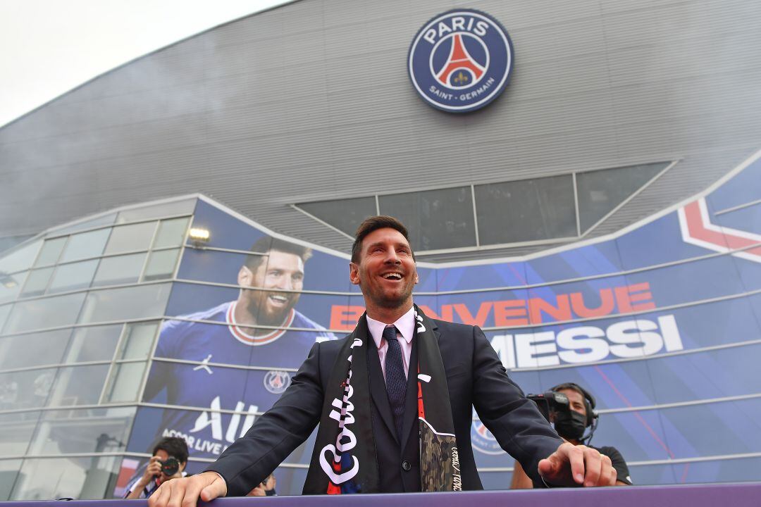 Lionel Messi, en su llegada al Paris Saint-Germain