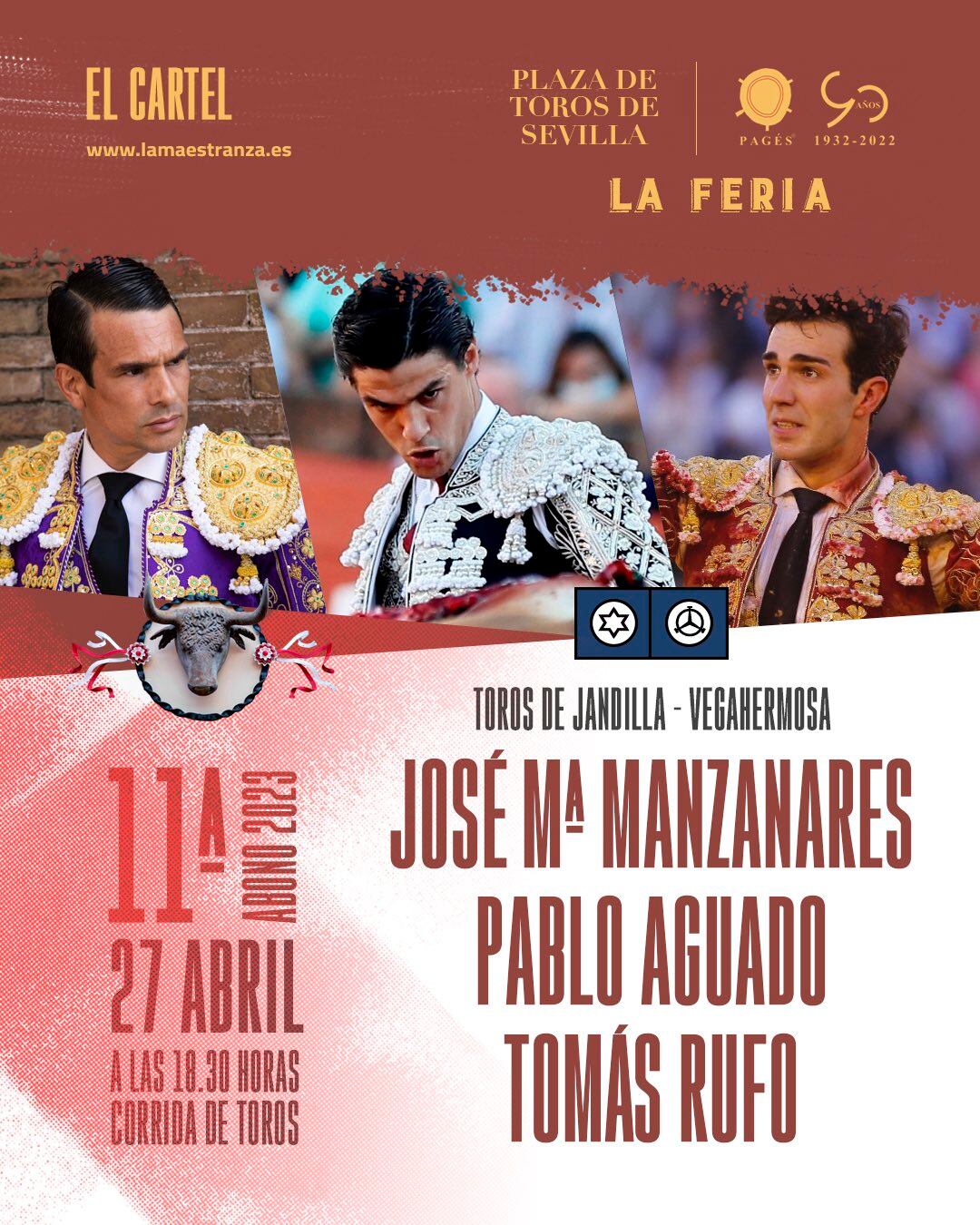 Manzanares, Aguado y Tomás Rufo, cartel para este Jueves de farolillos en la Real Maestranza