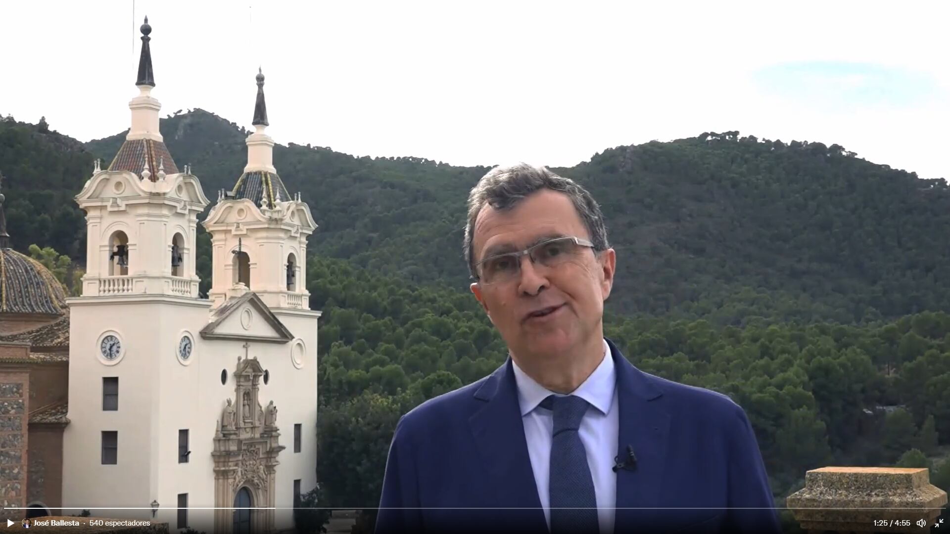 El Popular, José Ballesta, en la Fuensanta, anunciando su candidatura a la alcaldía de Murcia