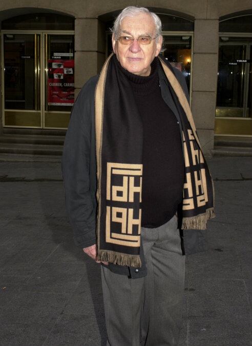 El director Miguel Narros durante la presentación en el Teatro Albéniz de la obra &#039;Carmen Carmela&#039; de Bizet.