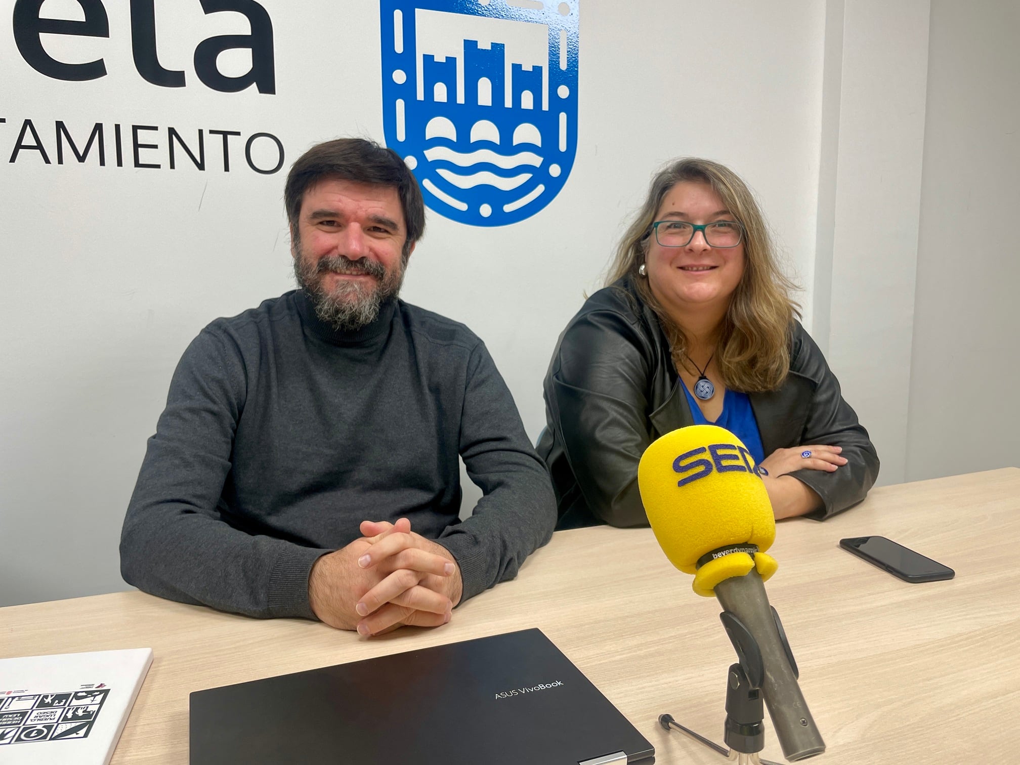 Eneko Larrarte y Olga Risueño, concejales de Contigo Tudela