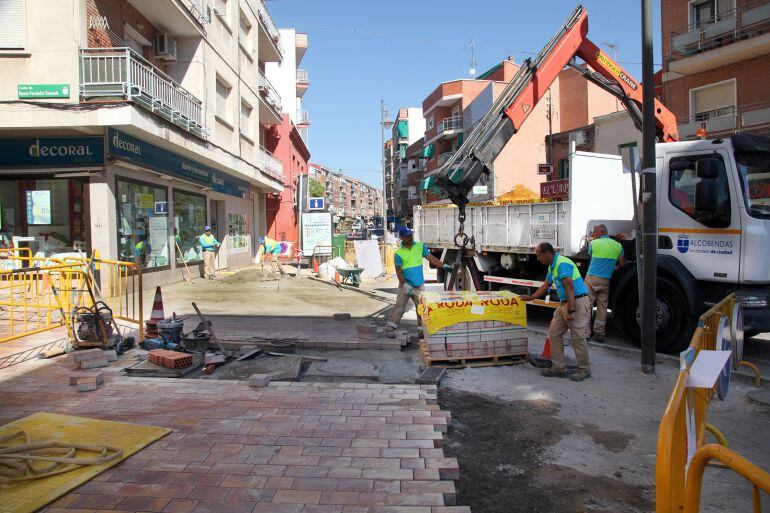 Obras en la calle Constitución