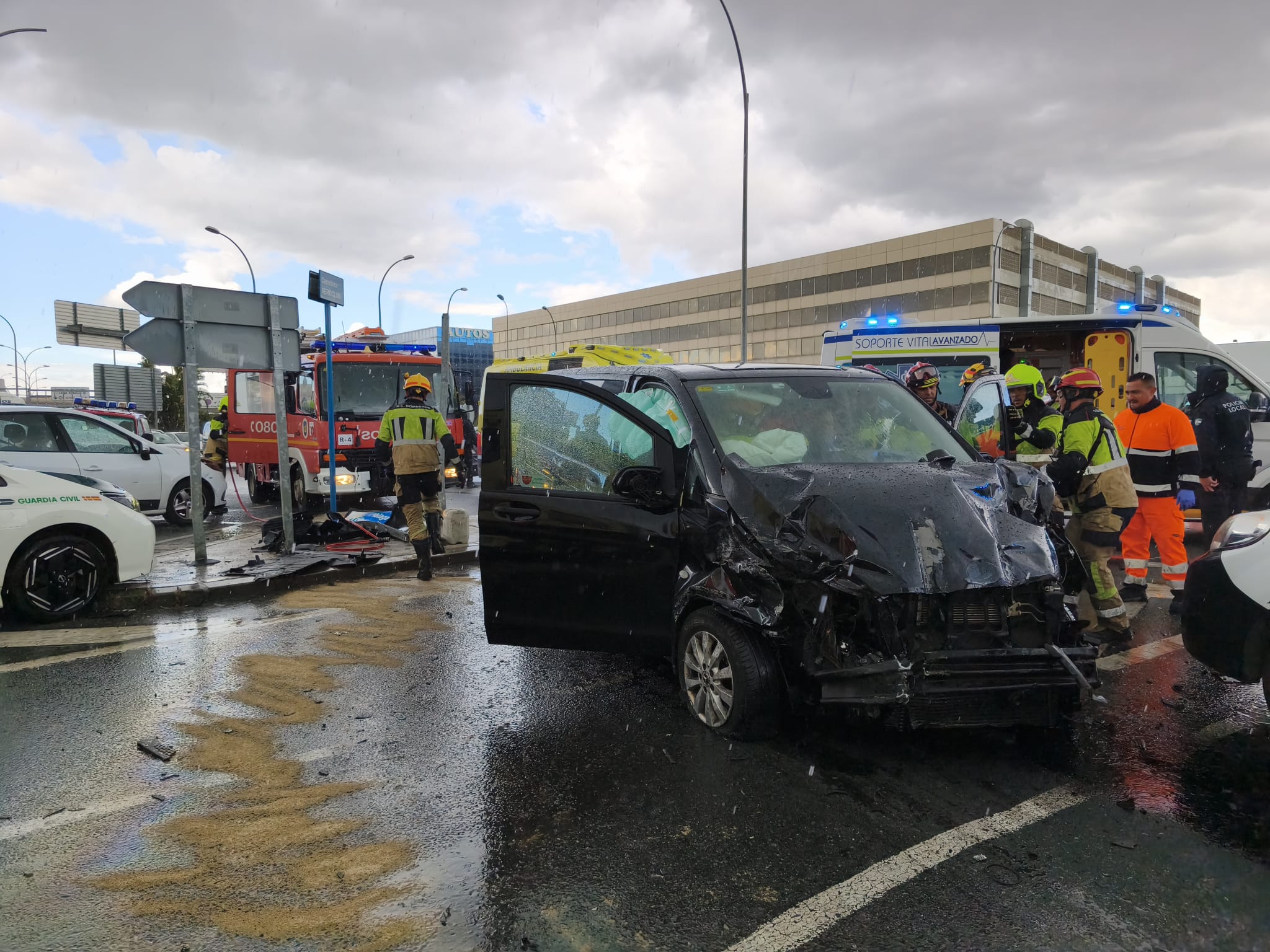 Los vehículos implicados en el siniestro