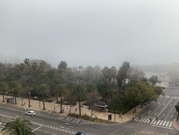 Imagen desde el Paseo del Parque de Málaga